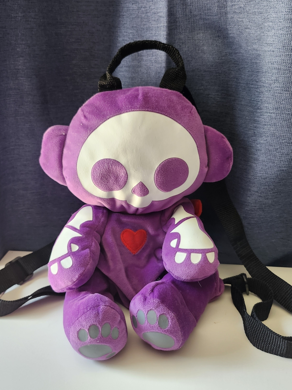 RARE VTG 2000s Skelanimals Marcy Monkey Plush Backpack Jakks Pacific Emo Goth